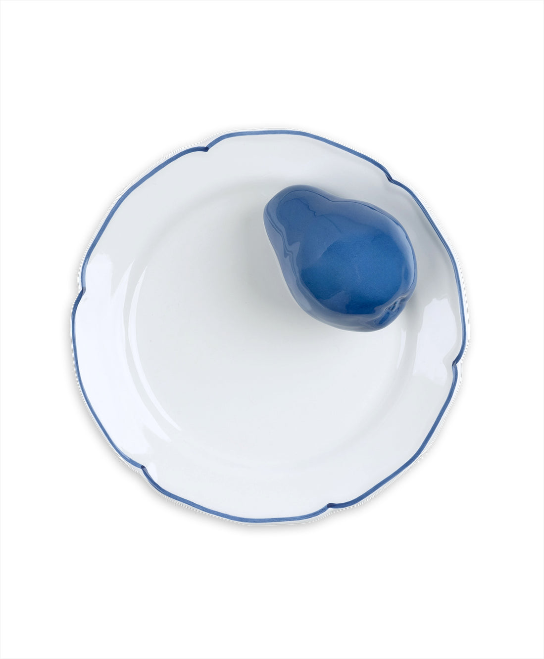 BLUE PEAR DESSERT PLATE