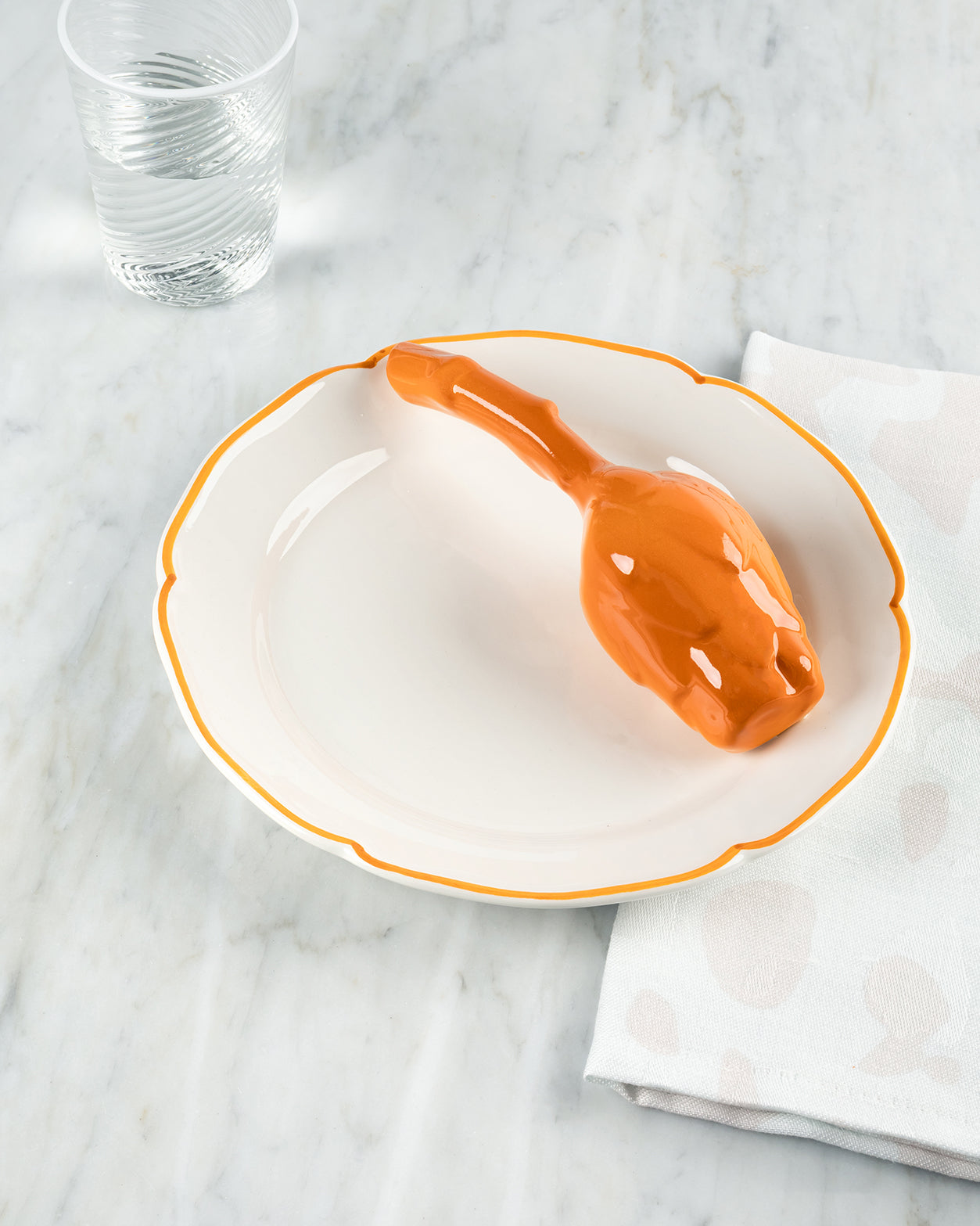 YELLOW ARTICHOKE DESSERT PLATE