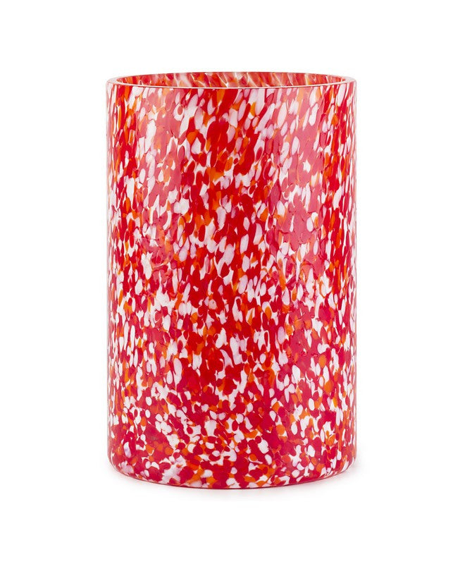 IVORY & RED TALL VASE