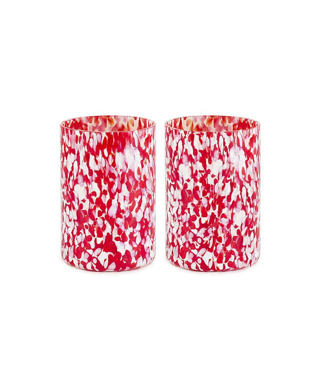 RED & IVORY TUMBLERS