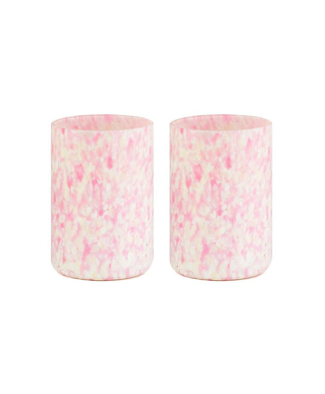 IVORY & PINK TUMBLERS