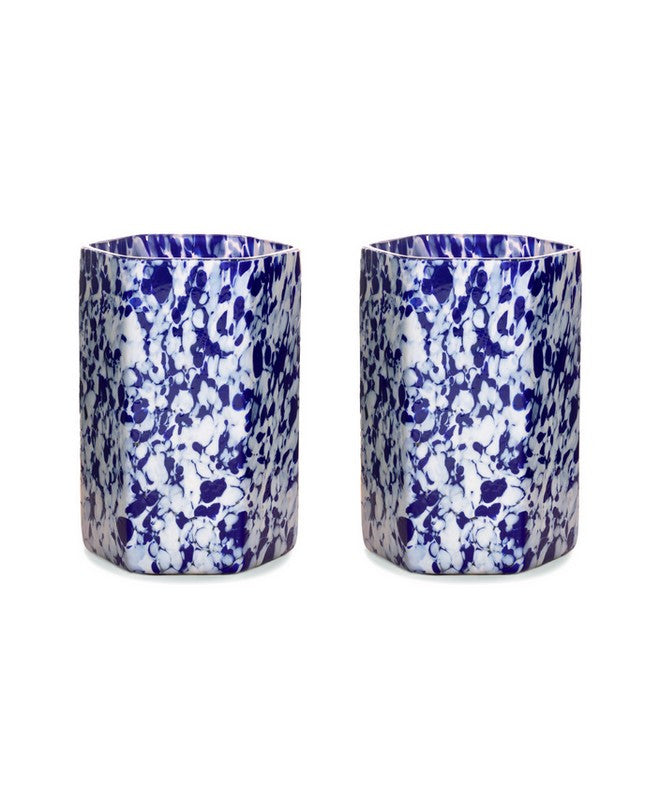 HEX IVORY & BLUE TUMBLERS