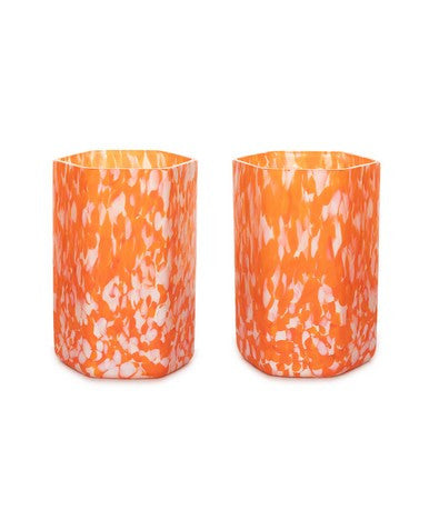 HEX IVORY & ORANGE TUMBLERS