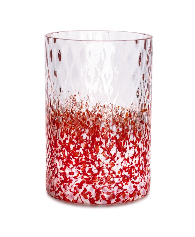 RED SHADE VASE