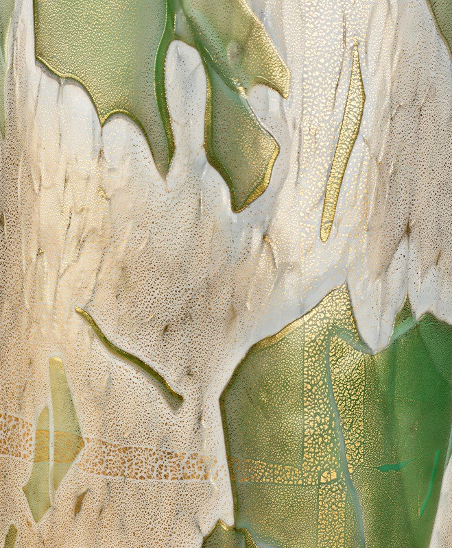 GOLDEN GREEN TALL VASE