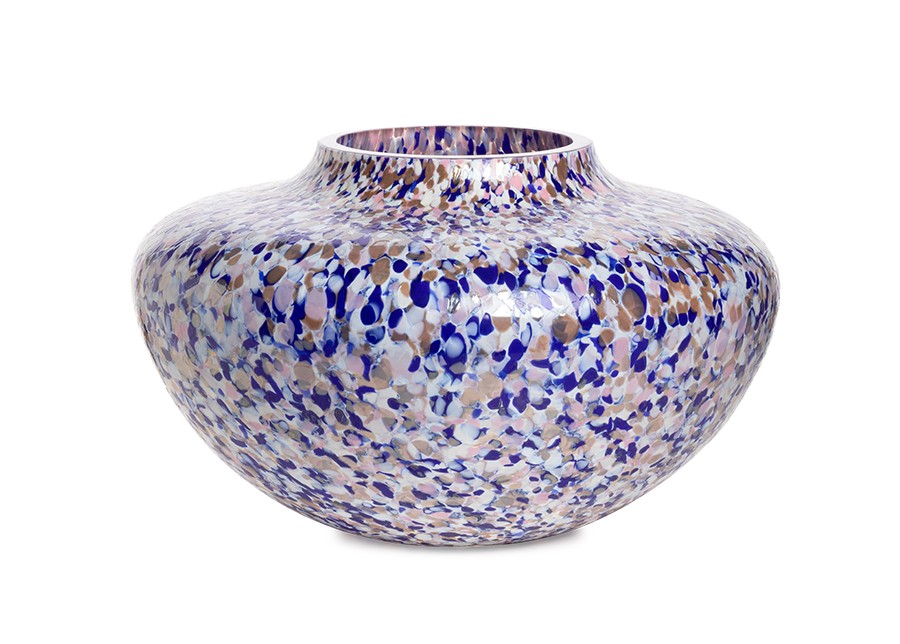 PURPLE & BLUE & IVORY OLLA