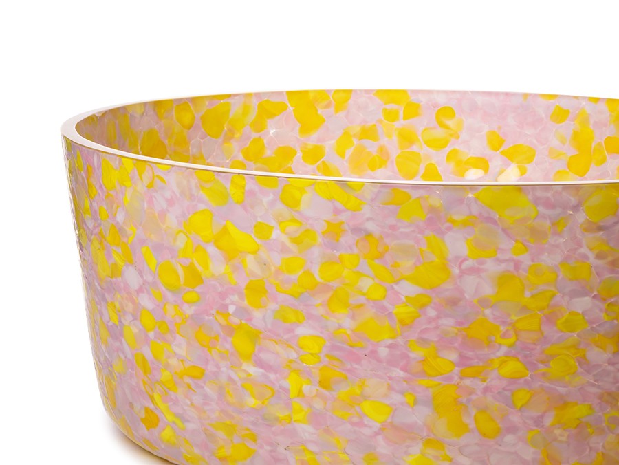 YELLOW & PINK LARGE BOWL