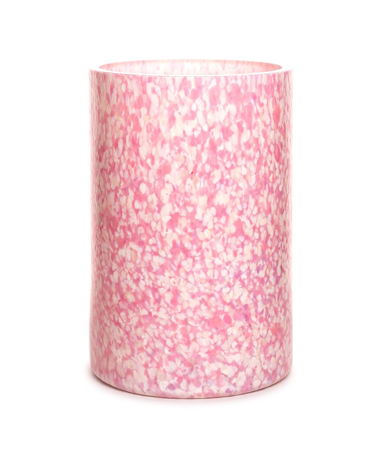 IVORY & PINK TALL VASE