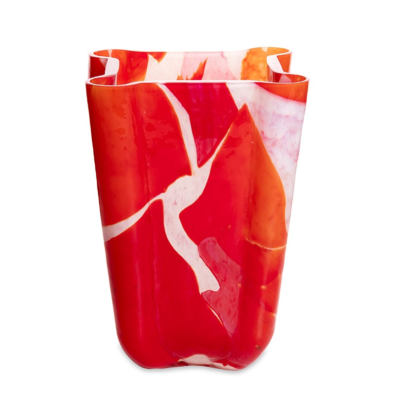 RED BUCKET VASE