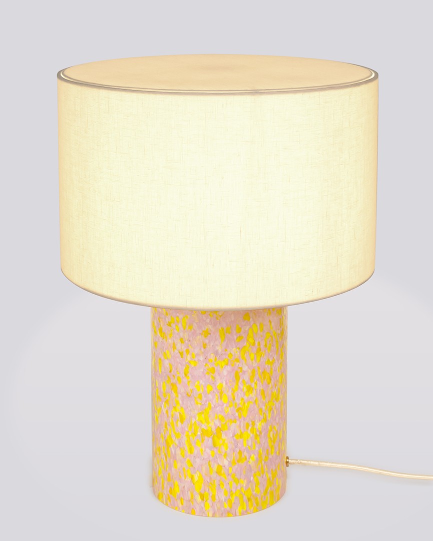 YELLOW & PINK LAMP / LINEN