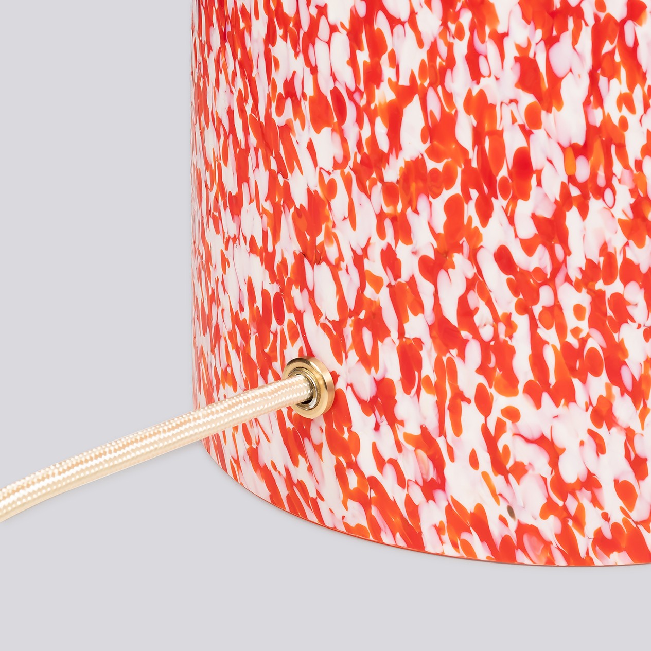 RED & IVORY LAMP