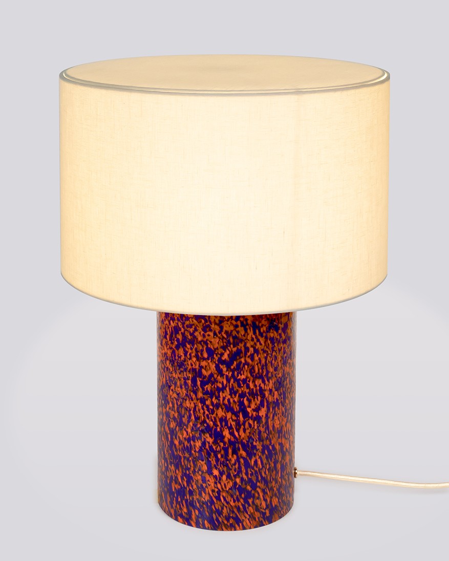 ORANGE & BLUE LAMP / LINEN