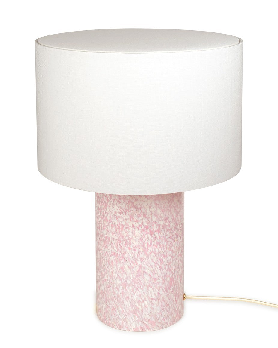 IVORY & PINK LAMP / LINEN