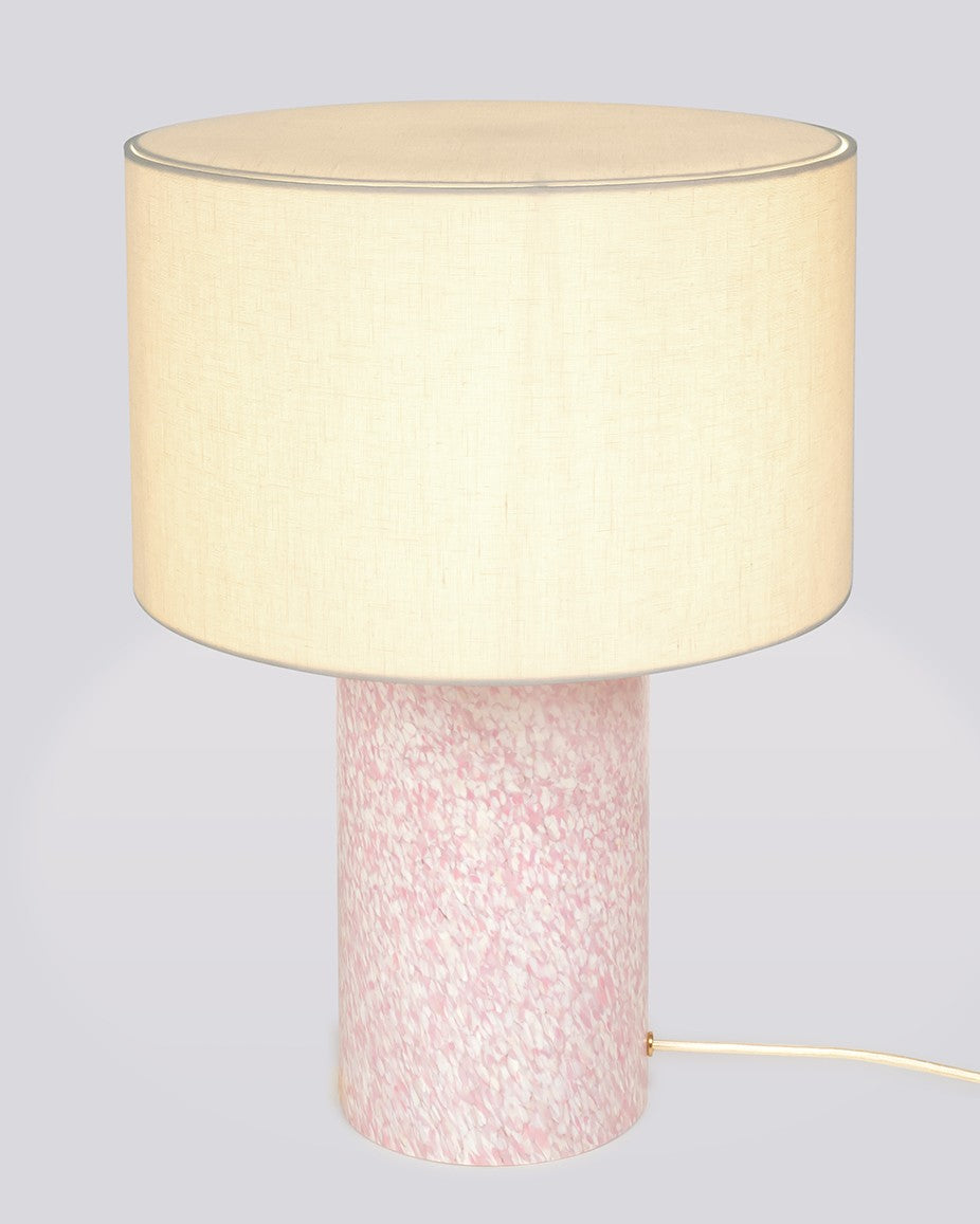 IVORY & PINK LAMP / LINEN