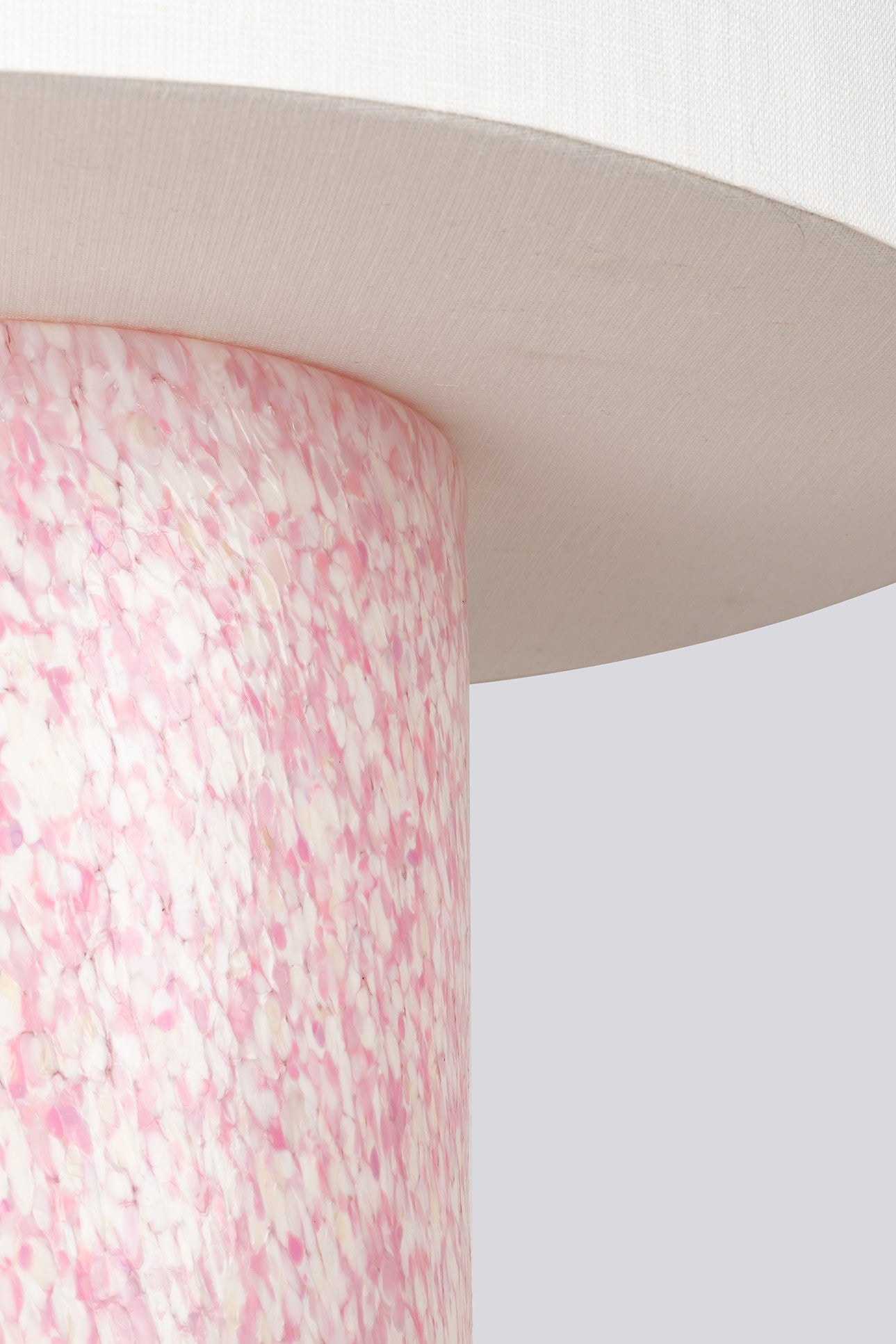 IVORY & PINK LAMP / LINEN