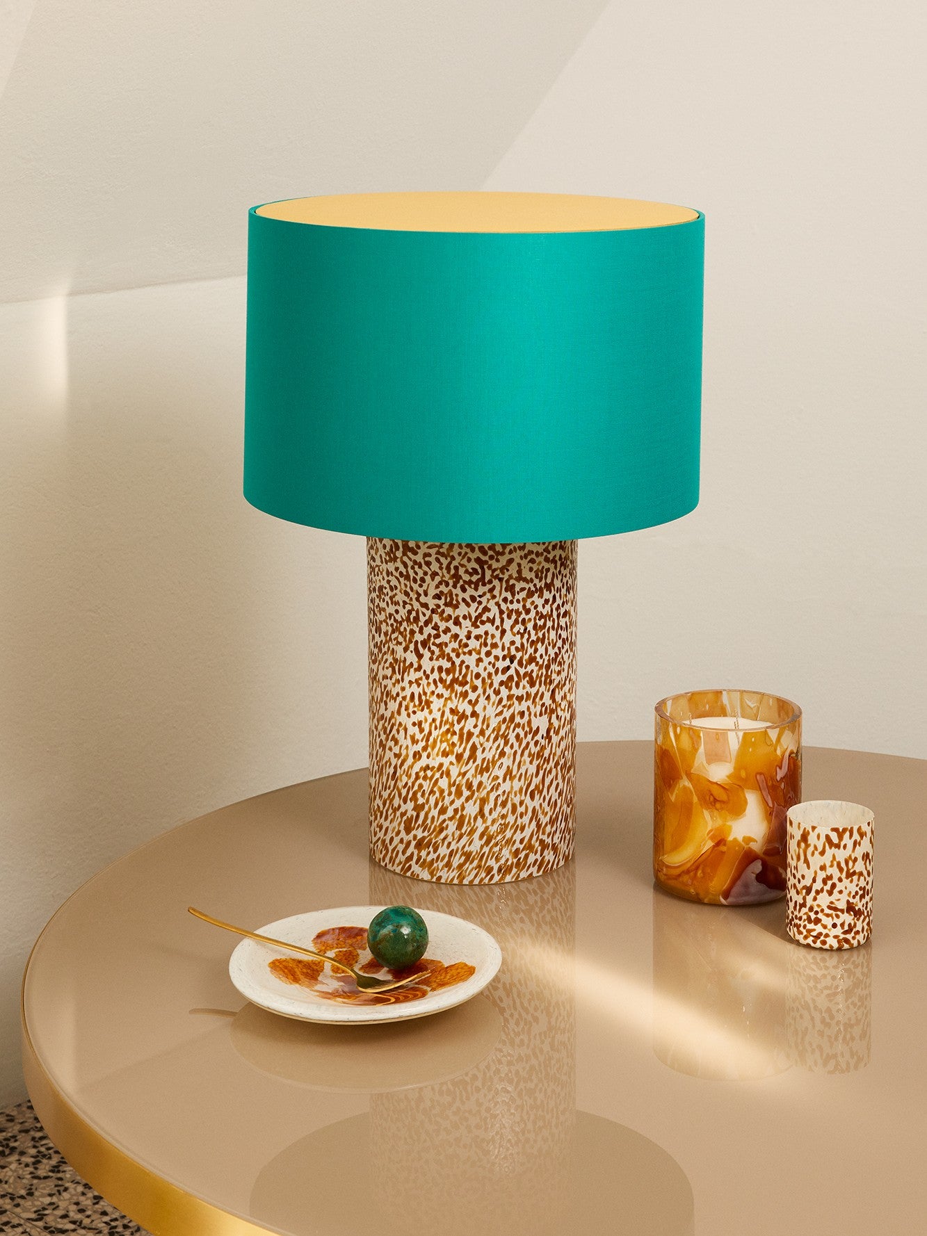 IVORY & AMBER LAMP