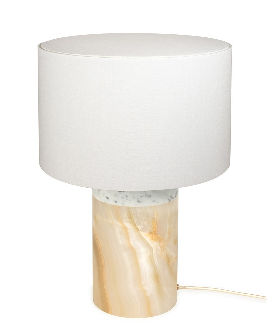 MARBLE & ONYX LAMP / LINEN