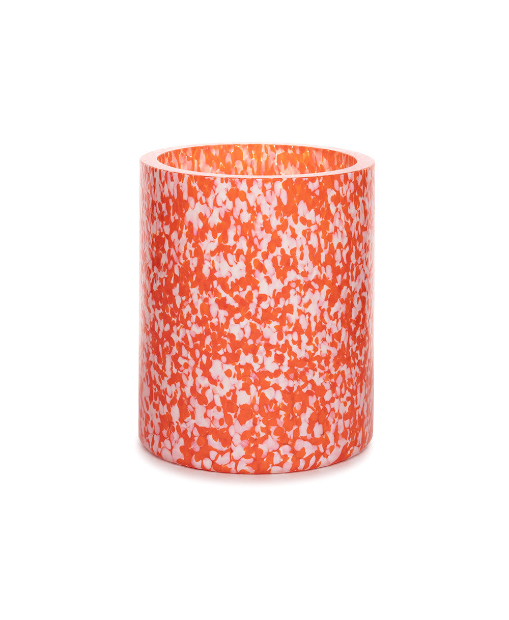 IVORY & ORANGE MEDIUM VASE