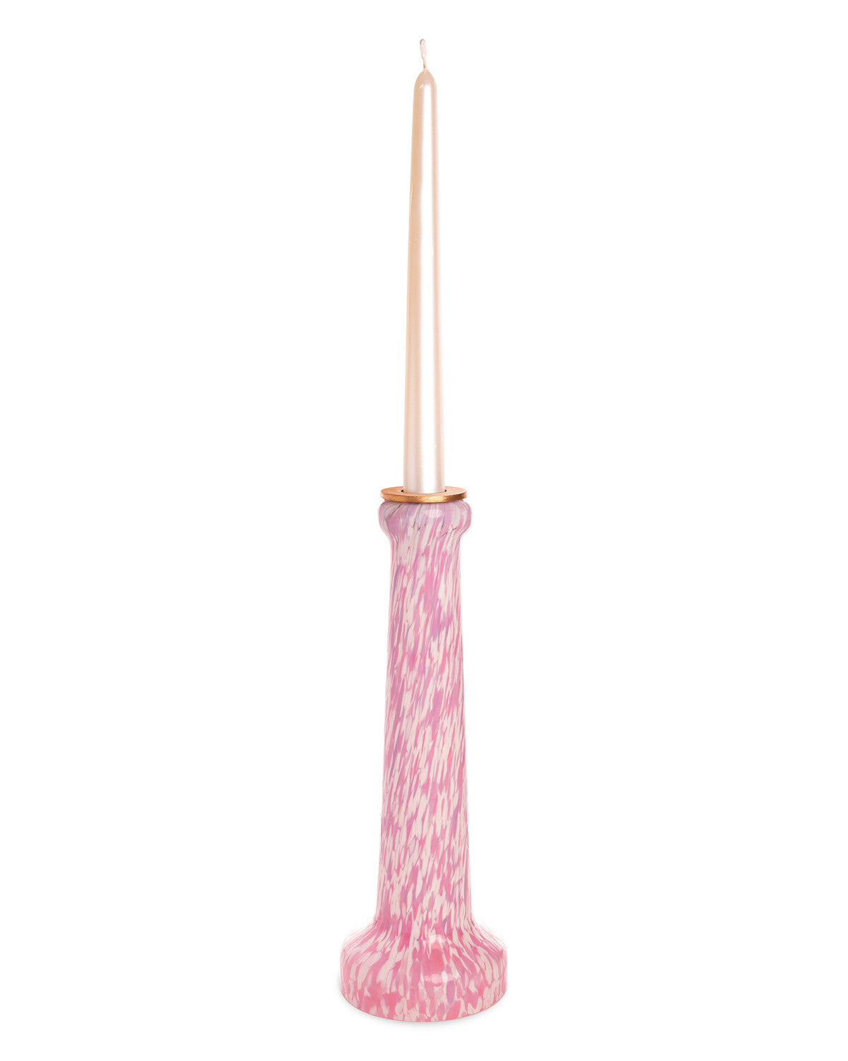 IVORY & PINK CANDLESTICK