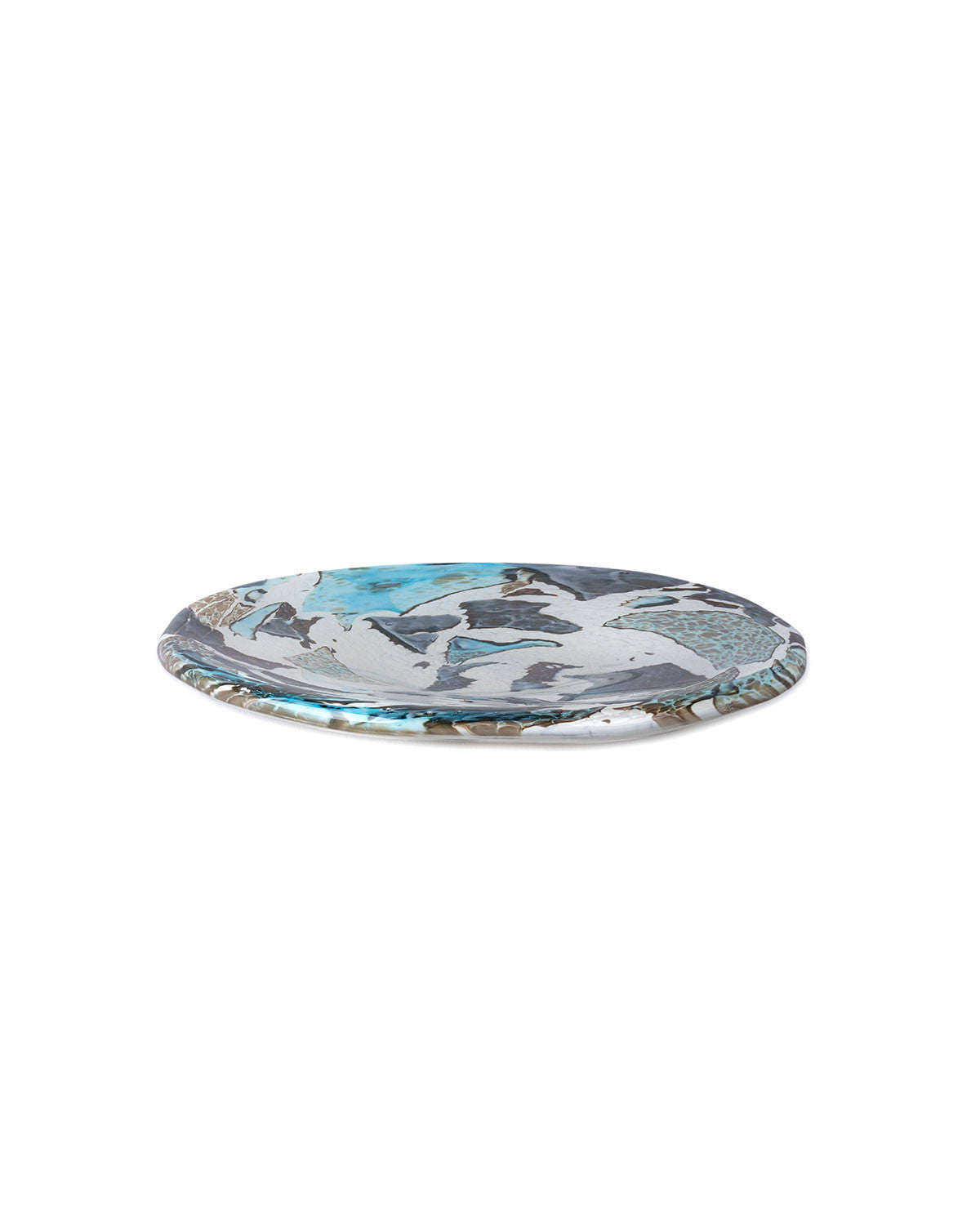 AQUAMARINE GLASS TRAY