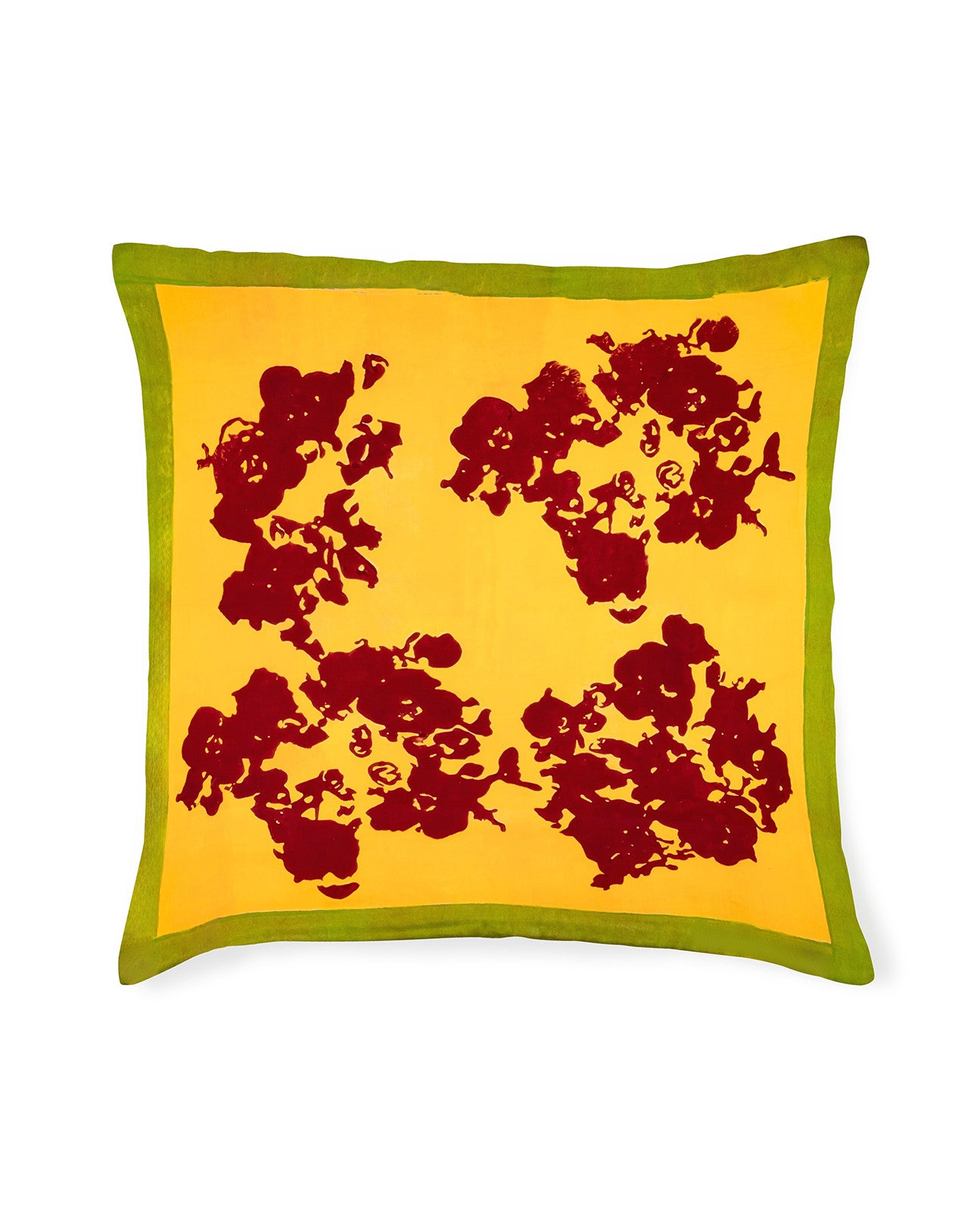 GOLD & BURGUNDY CUSHION