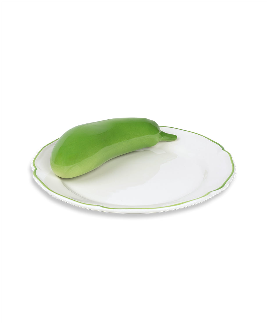 GREEN AUBERGINE PLATE