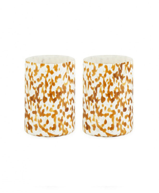 IVORY & AMBER TUMBLERS