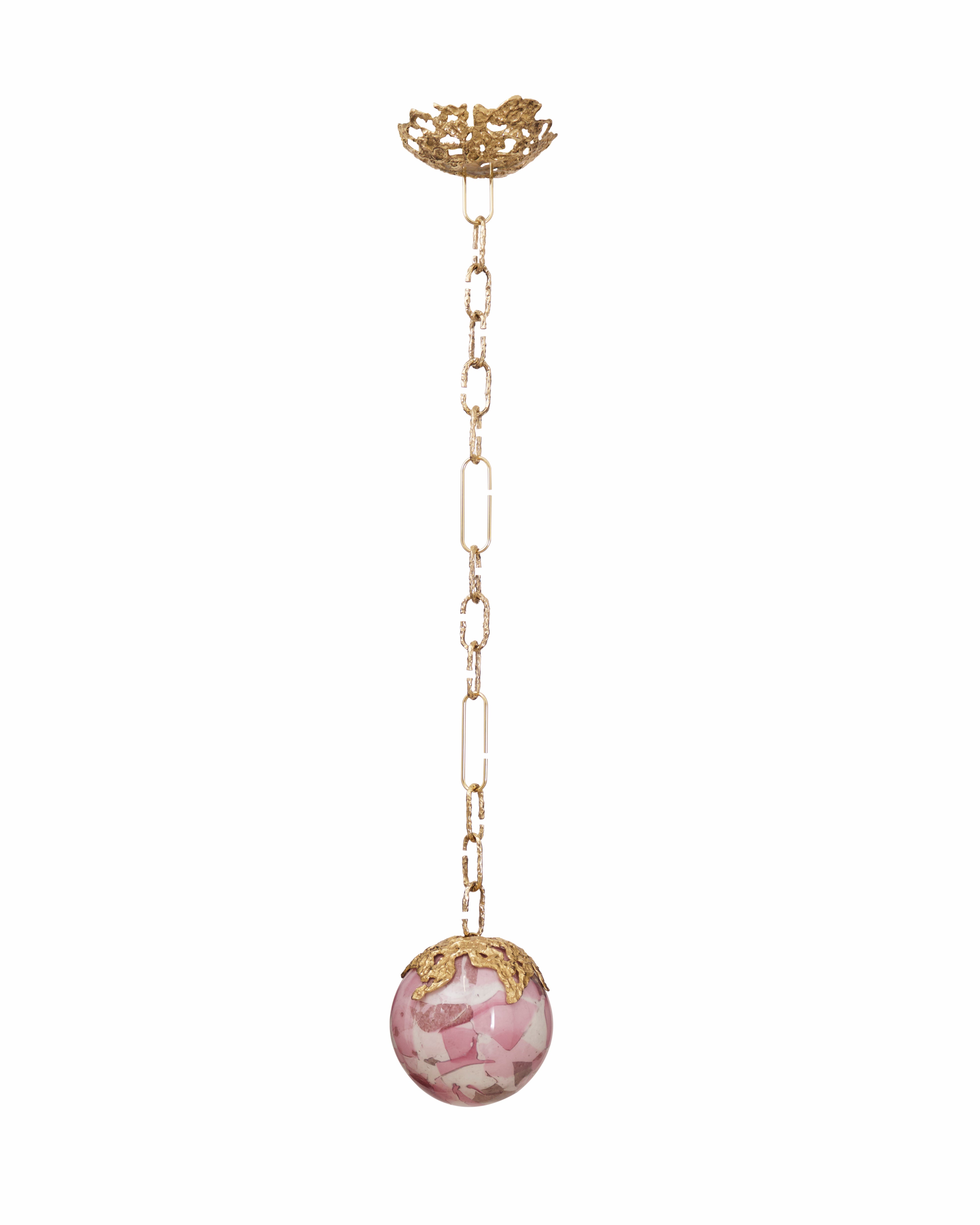 RUBY BROKEN CHARM - single globe