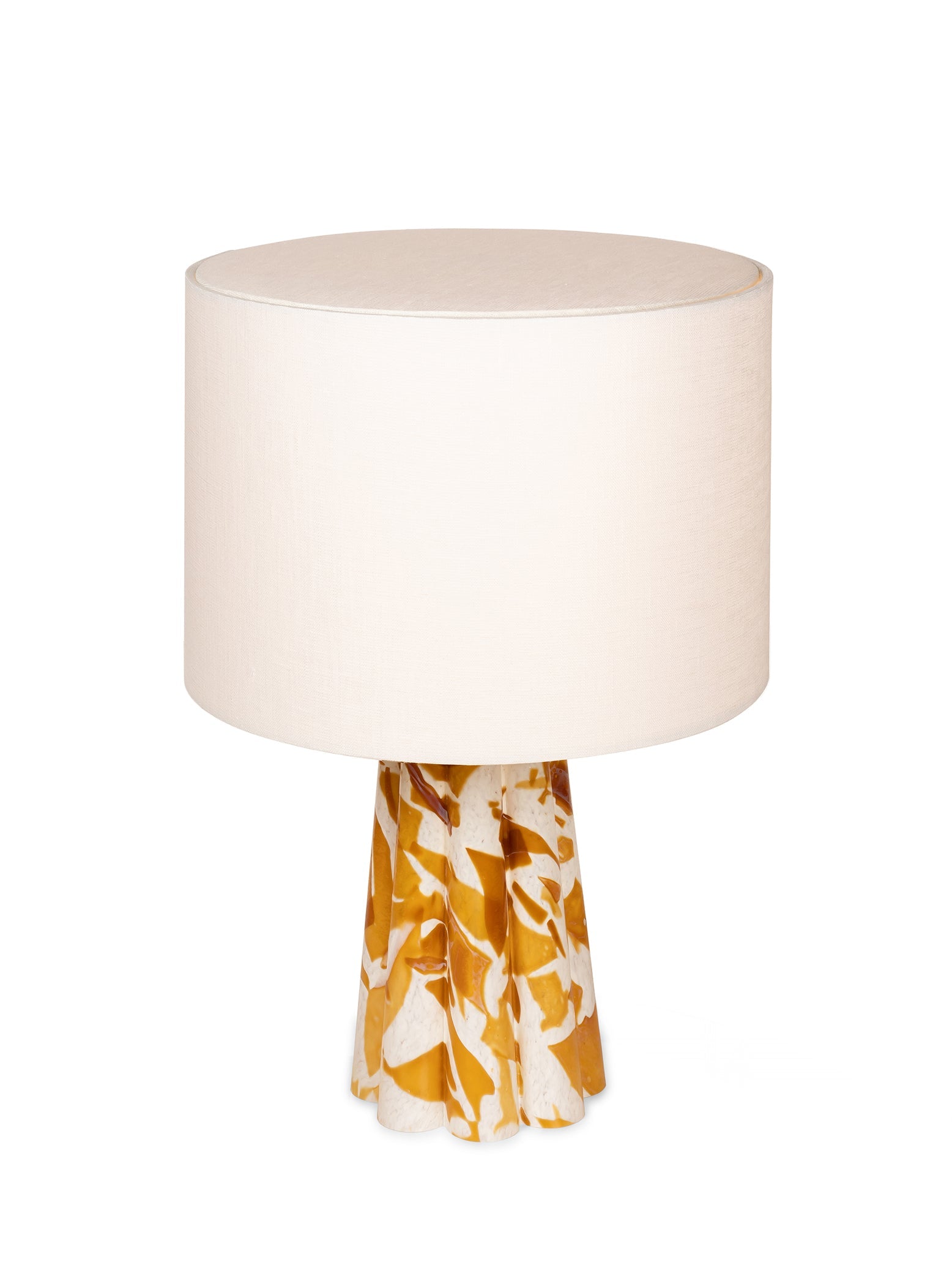 Karkade Bucket Lamp with linen shade