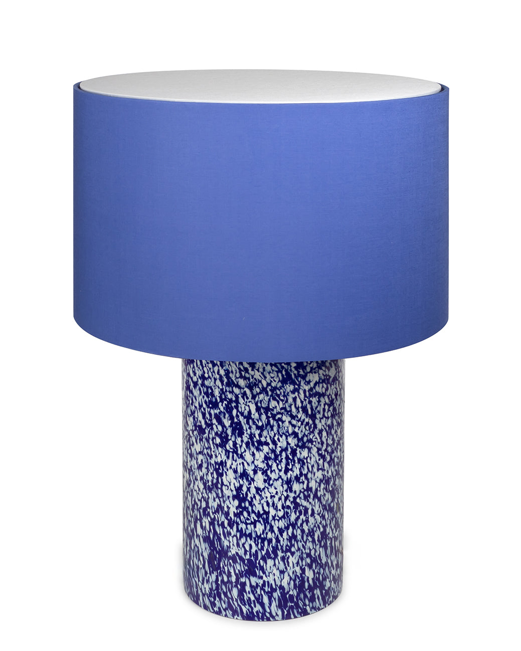 BLUE & IVORY PILLAR LAMP