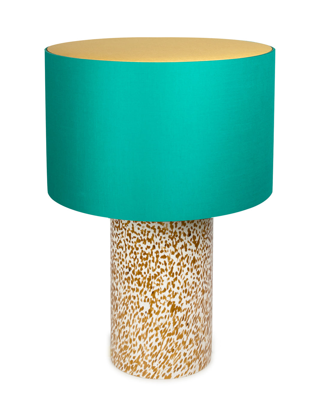 IVORY & AMBER PILLAR LAMP