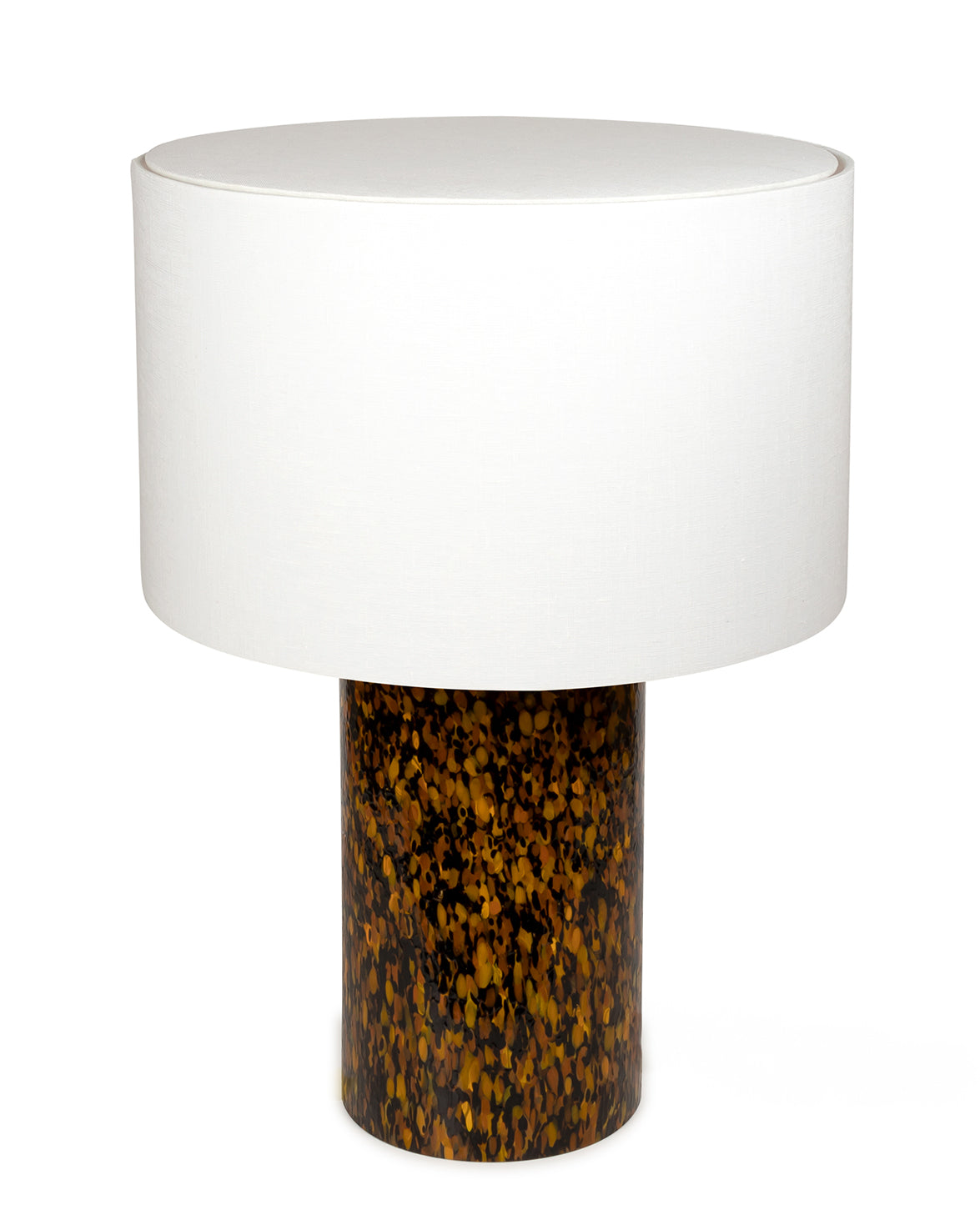 Leopardo Pillar Lamp with linen shade