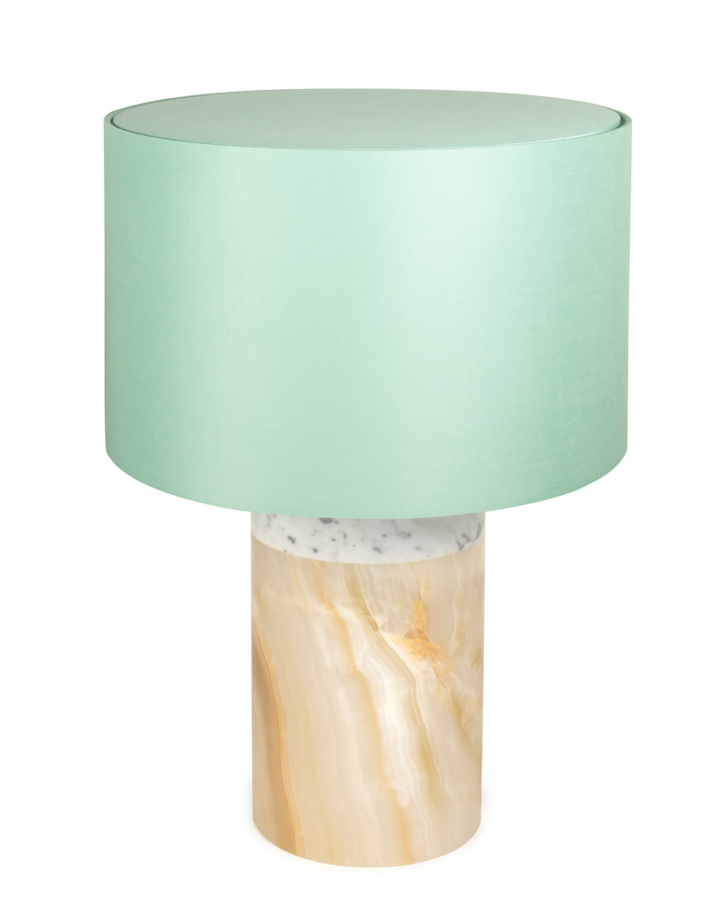 MARBLE & ONYX PILLAR LAMP