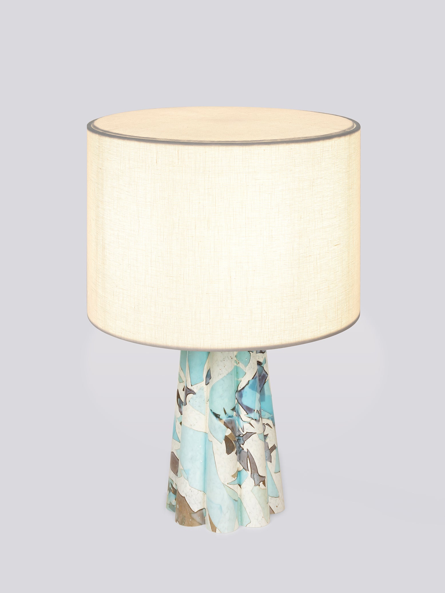 AQUAMARINE BUCKET LAMP / LINEN