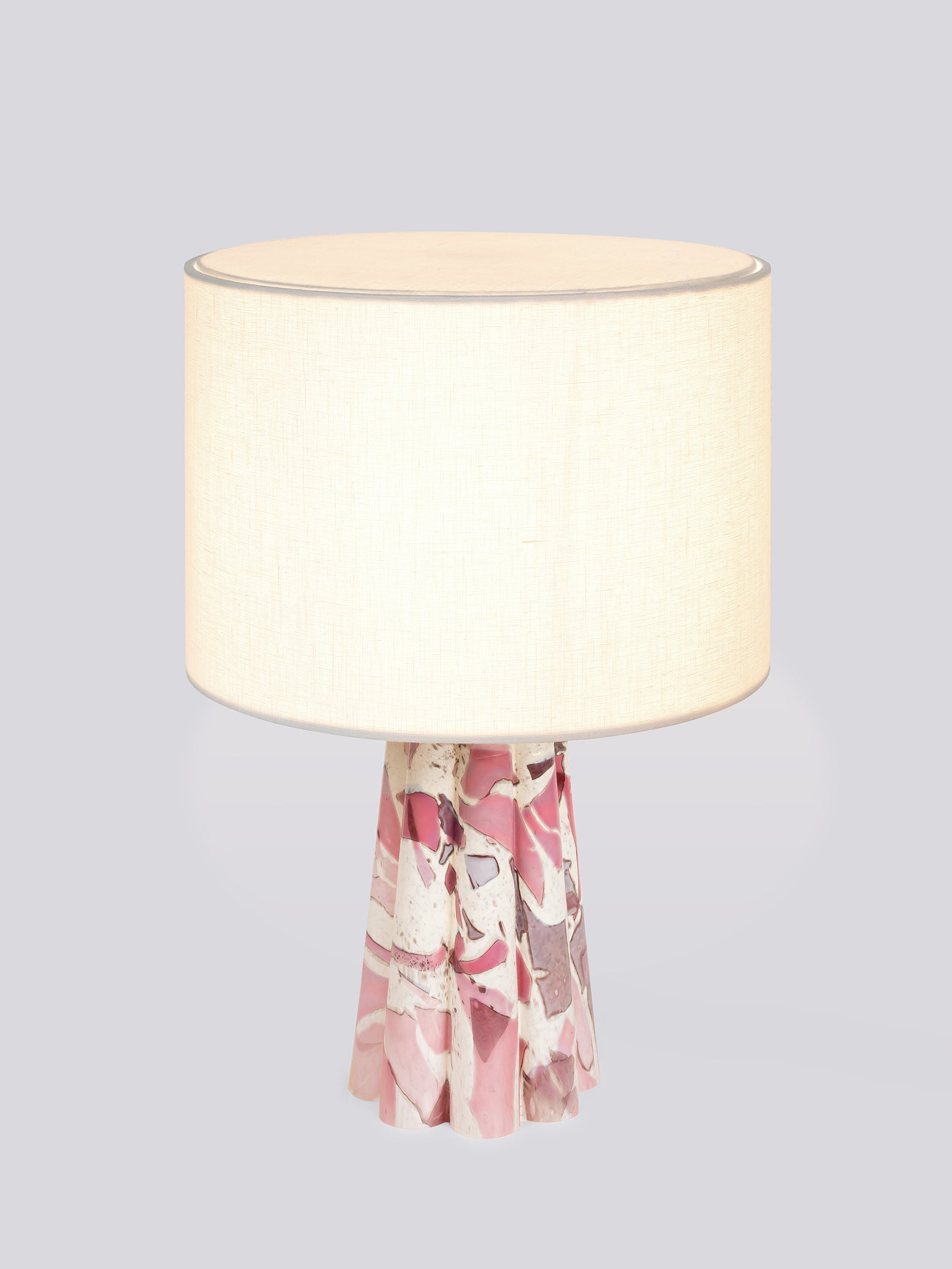 PINK BUCKET LAMP / LINEN
