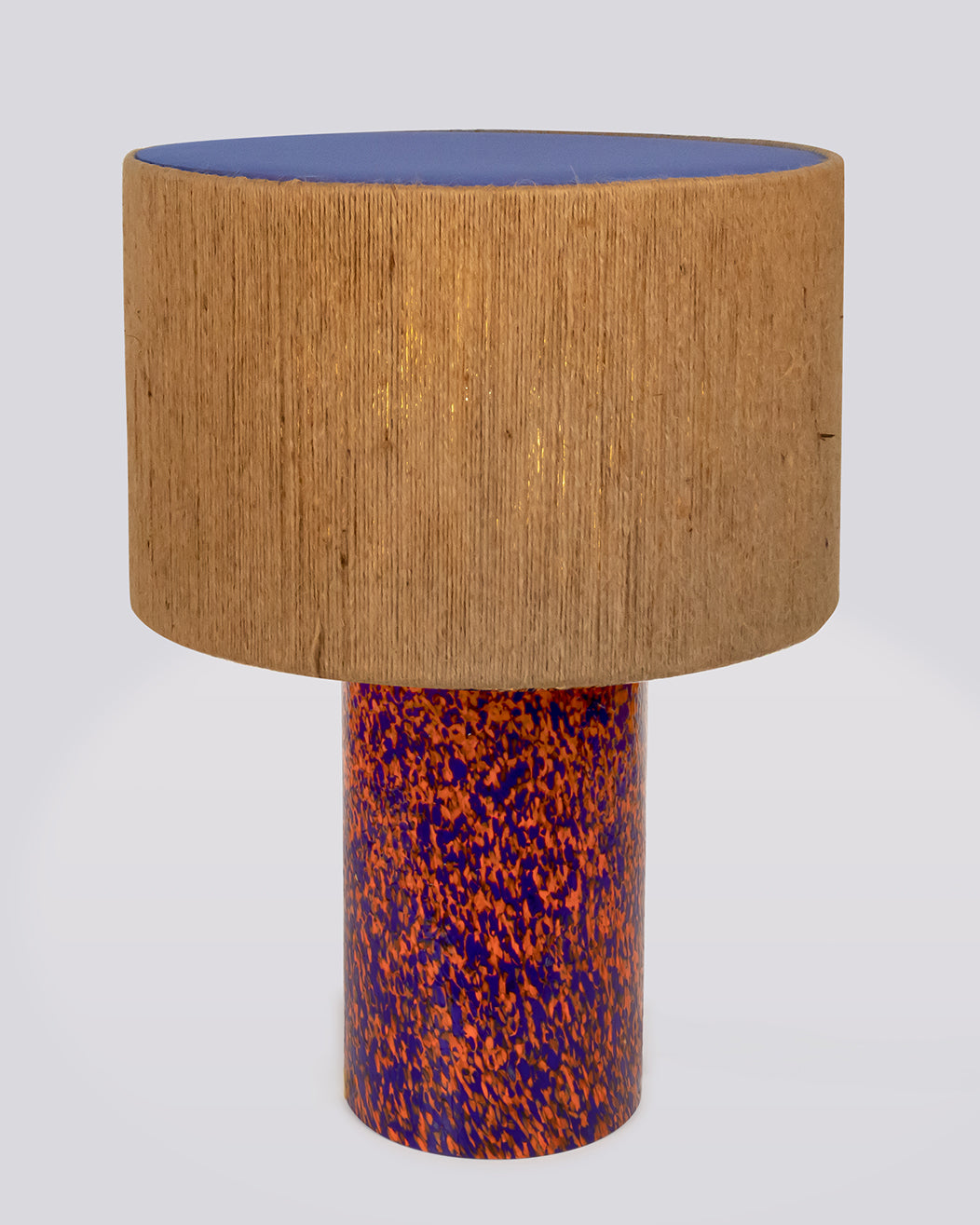 ORANGE & BLUE PILLAR LAMP / ROPE