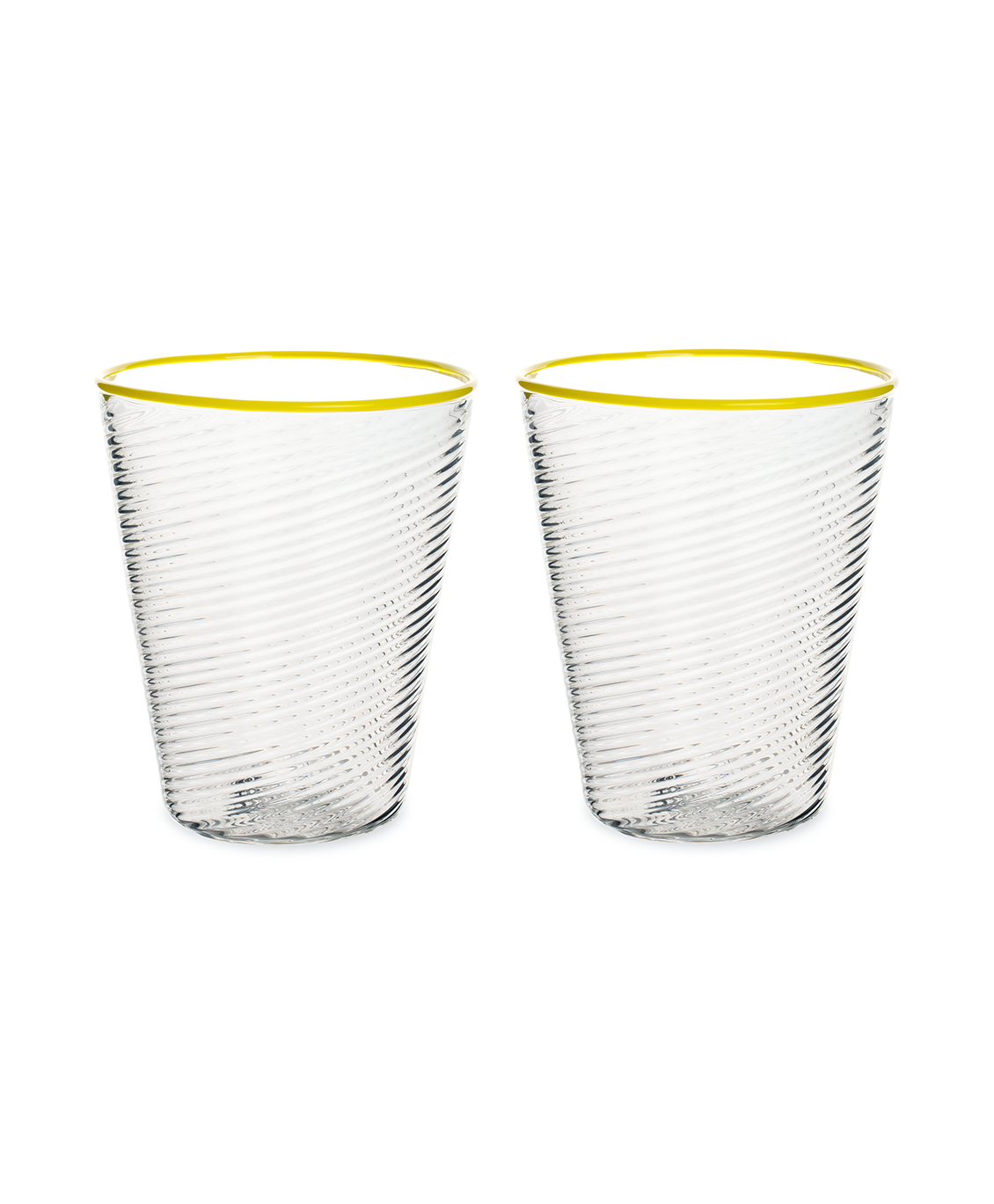 YELLOW RIM RIGADIN TUMBLERS
